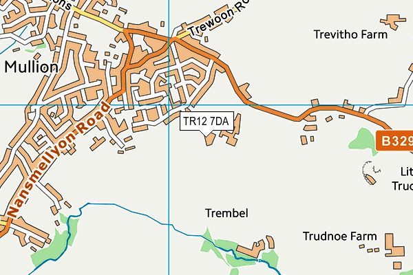 TR12 7DA map - OS VectorMap District (Ordnance Survey)