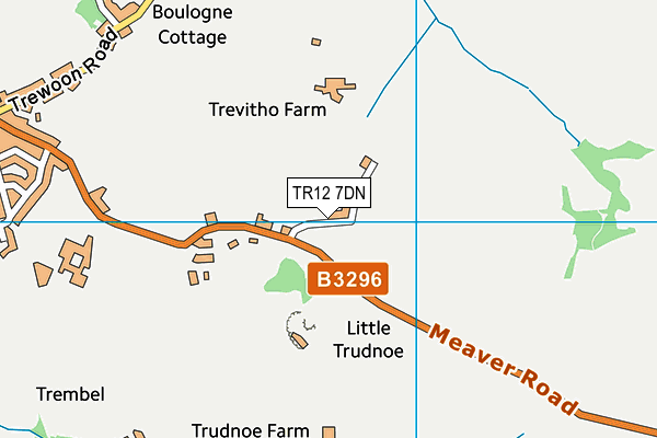 TR12 7DN map - OS VectorMap District (Ordnance Survey)