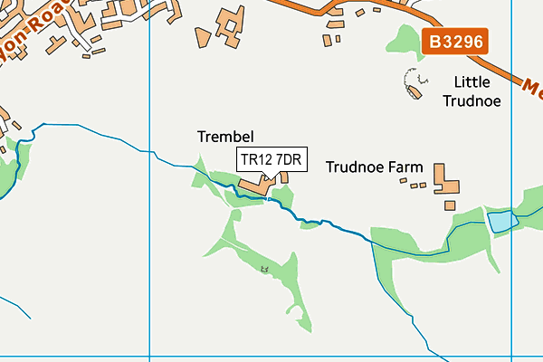 TR12 7DR map - OS VectorMap District (Ordnance Survey)