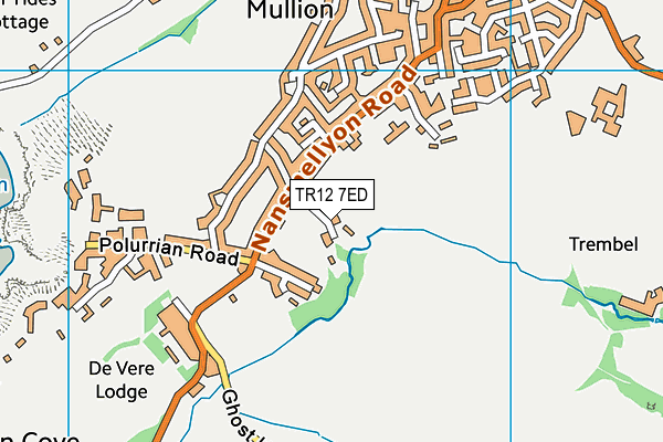 TR12 7ED map - OS VectorMap District (Ordnance Survey)