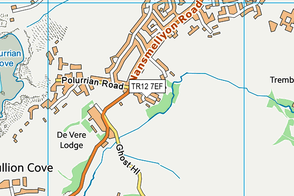 TR12 7EF map - OS VectorMap District (Ordnance Survey)