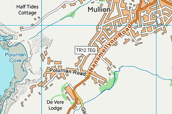 TR12 7EQ map - OS VectorMap District (Ordnance Survey)