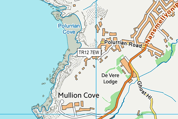 TR12 7EW map - OS VectorMap District (Ordnance Survey)
