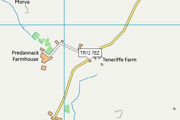 TR12 7EZ map - OS VectorMap District (Ordnance Survey)