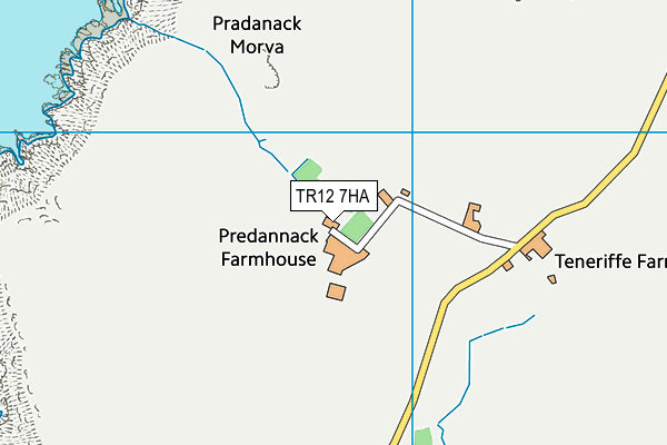 TR12 7HA map - OS VectorMap District (Ordnance Survey)