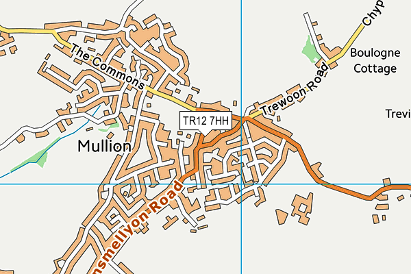 TR12 7HH map - OS VectorMap District (Ordnance Survey)
