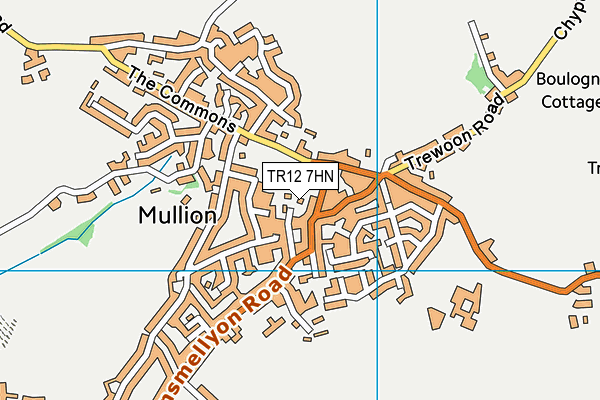 TR12 7HN map - OS VectorMap District (Ordnance Survey)