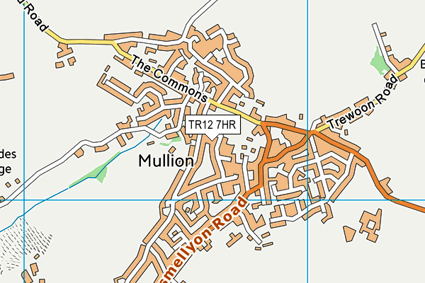 TR12 7HR map - OS VectorMap District (Ordnance Survey)