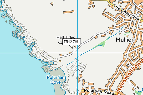 TR12 7HU map - OS VectorMap District (Ordnance Survey)