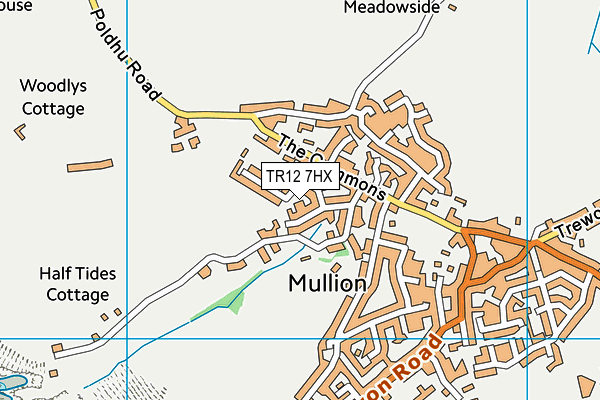 TR12 7HX map - OS VectorMap District (Ordnance Survey)