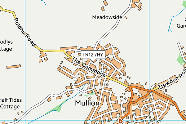 TR12 7HY map - OS VectorMap District (Ordnance Survey)