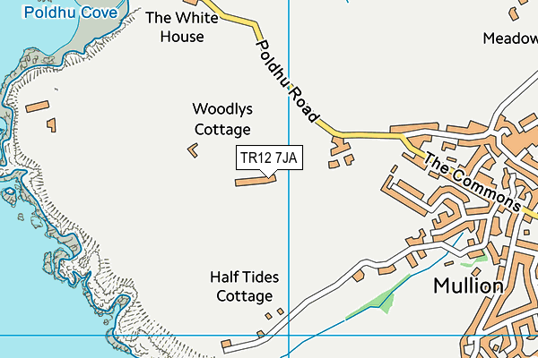TR12 7JA map - OS VectorMap District (Ordnance Survey)