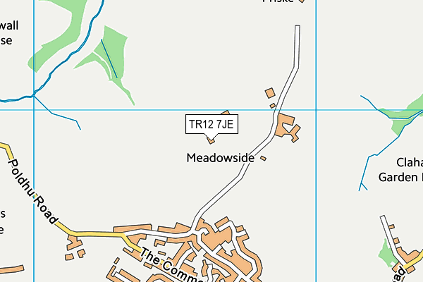 TR12 7JE map - OS VectorMap District (Ordnance Survey)