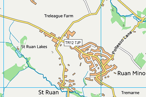 TR12 7JP map - OS VectorMap District (Ordnance Survey)