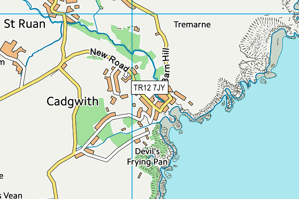 TR12 7JY map - OS VectorMap District (Ordnance Survey)