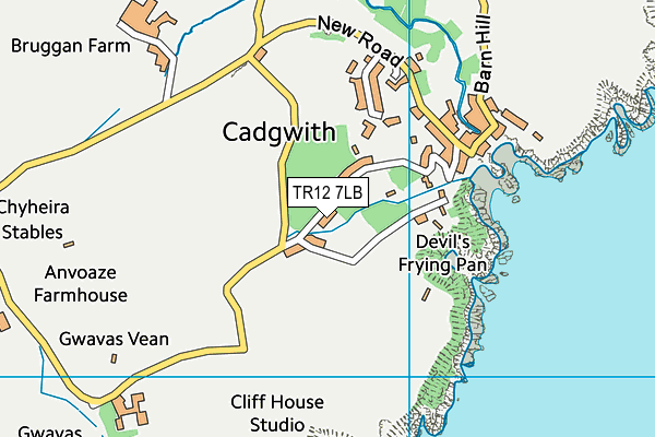 TR12 7LB map - OS VectorMap District (Ordnance Survey)