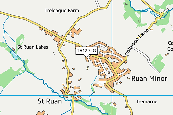 TR12 7LG map - OS VectorMap District (Ordnance Survey)