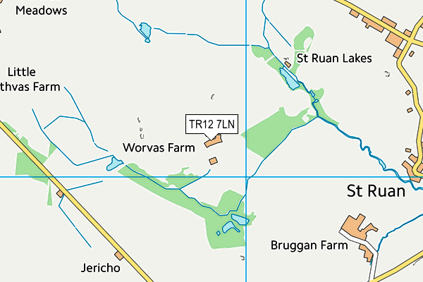 TR12 7LN map - OS VectorMap District (Ordnance Survey)