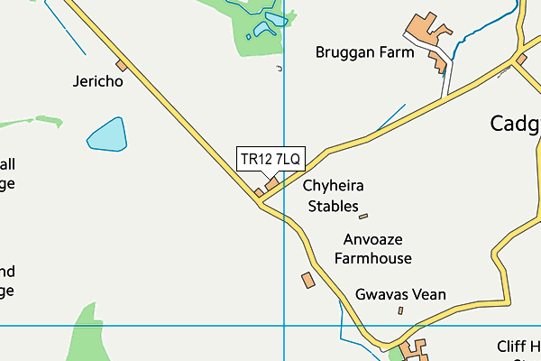 TR12 7LQ map - OS VectorMap District (Ordnance Survey)