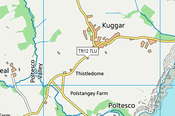 TR12 7LU map - OS VectorMap District (Ordnance Survey)