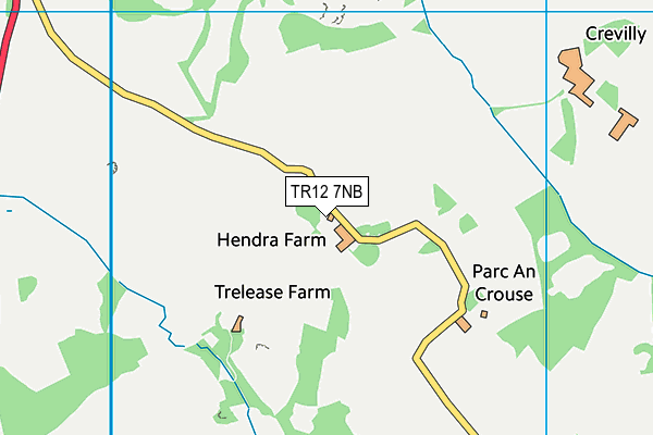 TR12 7NB map - OS VectorMap District (Ordnance Survey)