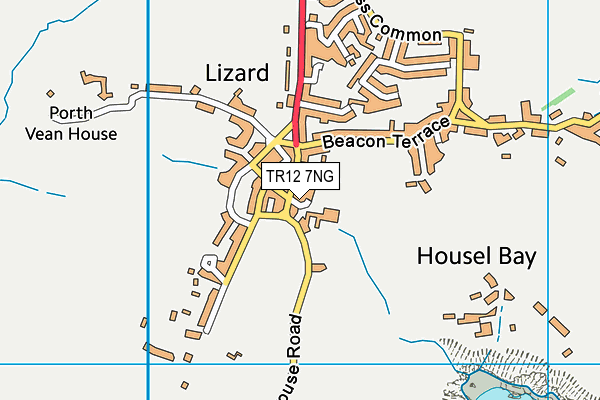 TR12 7NG map - OS VectorMap District (Ordnance Survey)