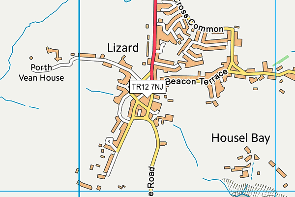 TR12 7NJ map - OS VectorMap District (Ordnance Survey)