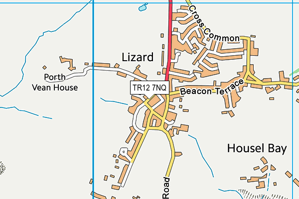 TR12 7NQ map - OS VectorMap District (Ordnance Survey)
