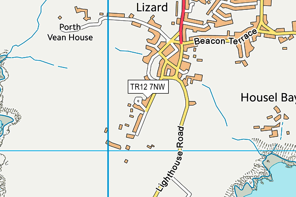 TR12 7NW map - OS VectorMap District (Ordnance Survey)