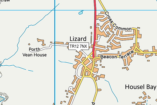 TR12 7NX map - OS VectorMap District (Ordnance Survey)