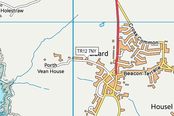 TR12 7NY map - OS VectorMap District (Ordnance Survey)