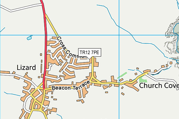 TR12 7PE map - OS VectorMap District (Ordnance Survey)