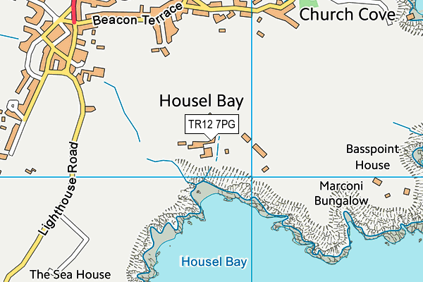TR12 7PG map - OS VectorMap District (Ordnance Survey)