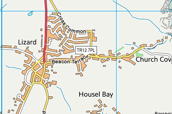 TR12 7PL map - OS VectorMap District (Ordnance Survey)