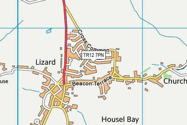 TR12 7PN map - OS VectorMap District (Ordnance Survey)