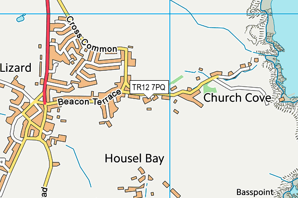 TR12 7PQ map - OS VectorMap District (Ordnance Survey)