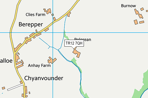 TR12 7QH map - OS VectorMap District (Ordnance Survey)