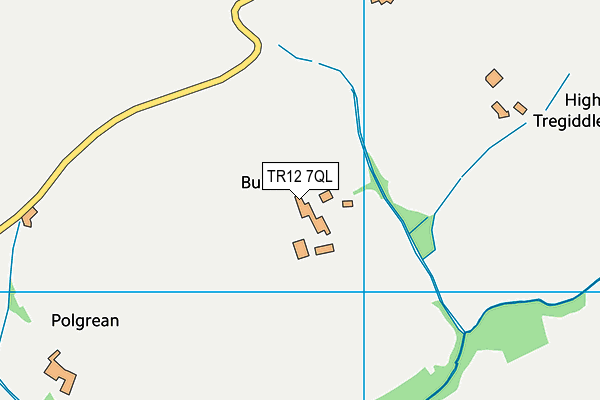 TR12 7QL map - OS VectorMap District (Ordnance Survey)