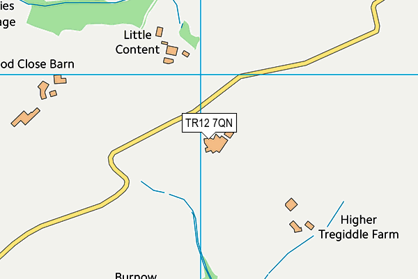 TR12 7QN map - OS VectorMap District (Ordnance Survey)