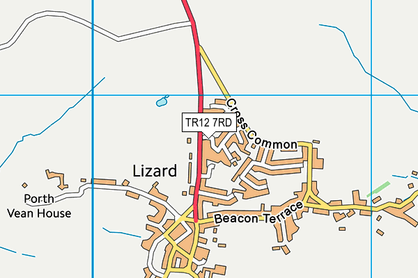 TR12 7RD map - OS VectorMap District (Ordnance Survey)