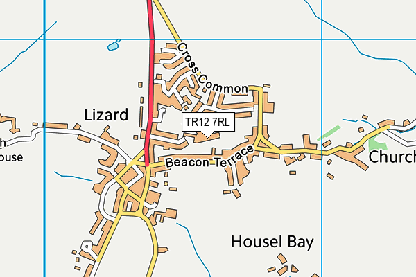 TR12 7RL map - OS VectorMap District (Ordnance Survey)