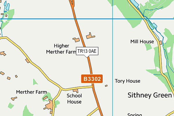 Sithney Community Primary School map (TR13 0AE) - OS VectorMap District (Ordnance Survey)