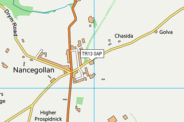 TR13 0AP map - OS VectorMap District (Ordnance Survey)