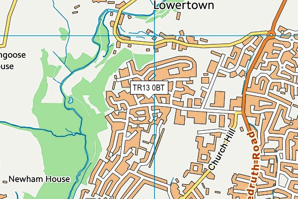 TR13 0BT map - OS VectorMap District (Ordnance Survey)
