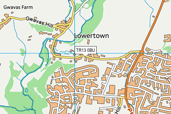 TR13 0BU map - OS VectorMap District (Ordnance Survey)