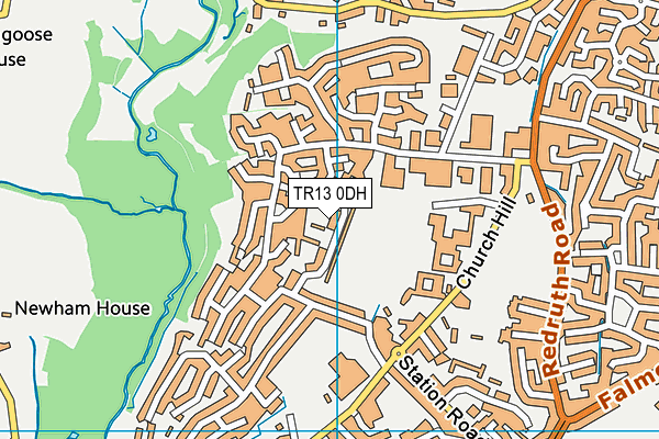 TR13 0DH map - OS VectorMap District (Ordnance Survey)