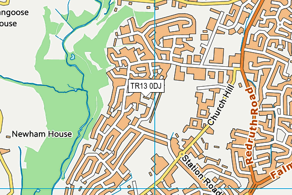 TR13 0DJ map - OS VectorMap District (Ordnance Survey)