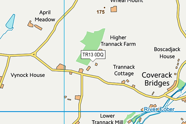 TR13 0DQ map - OS VectorMap District (Ordnance Survey)