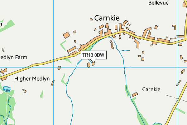 TR13 0DW map - OS VectorMap District (Ordnance Survey)