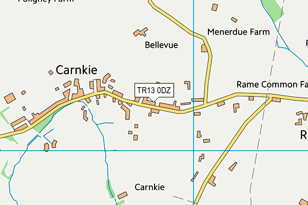 TR13 0DZ map - OS VectorMap District (Ordnance Survey)